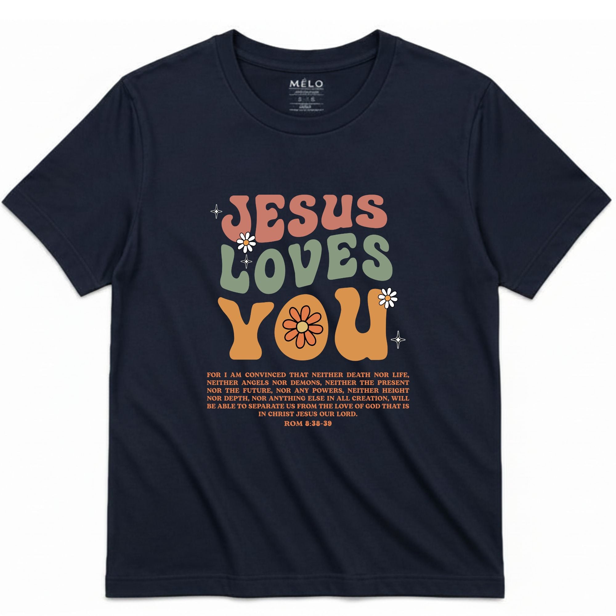 Signature Fit Jesus Loves You Tee – Navy