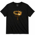 Classic Fit Jesus is King Tee – Black Front
