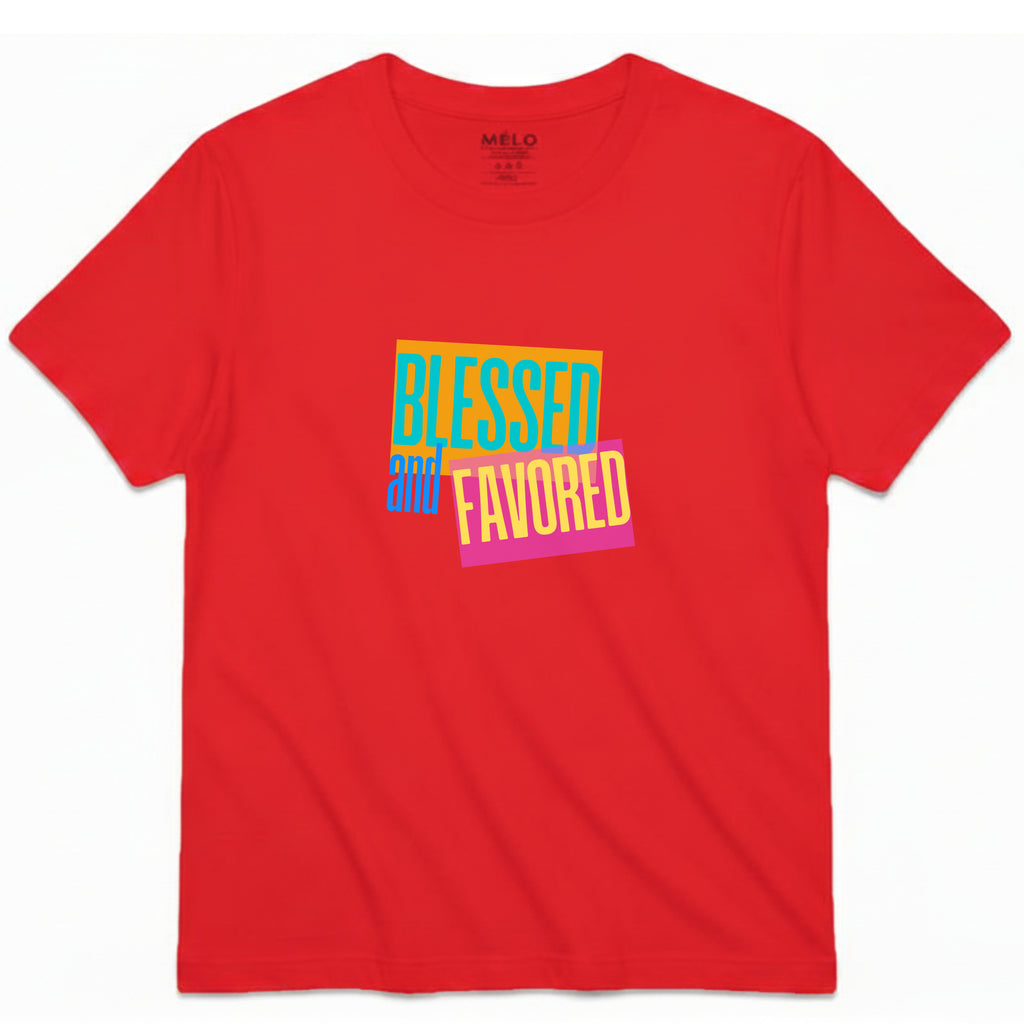 Signature Fit Blessed and Favored Tee – by Mélo