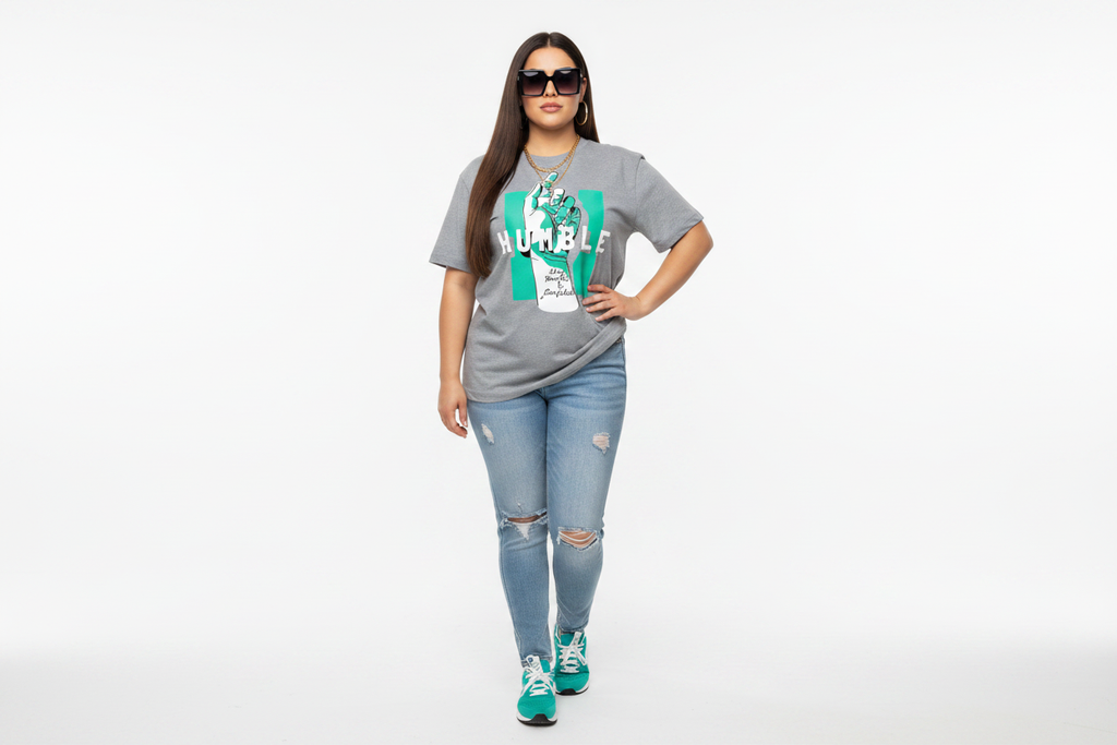 Classic Fit Humble Tee – Latina Female Model
