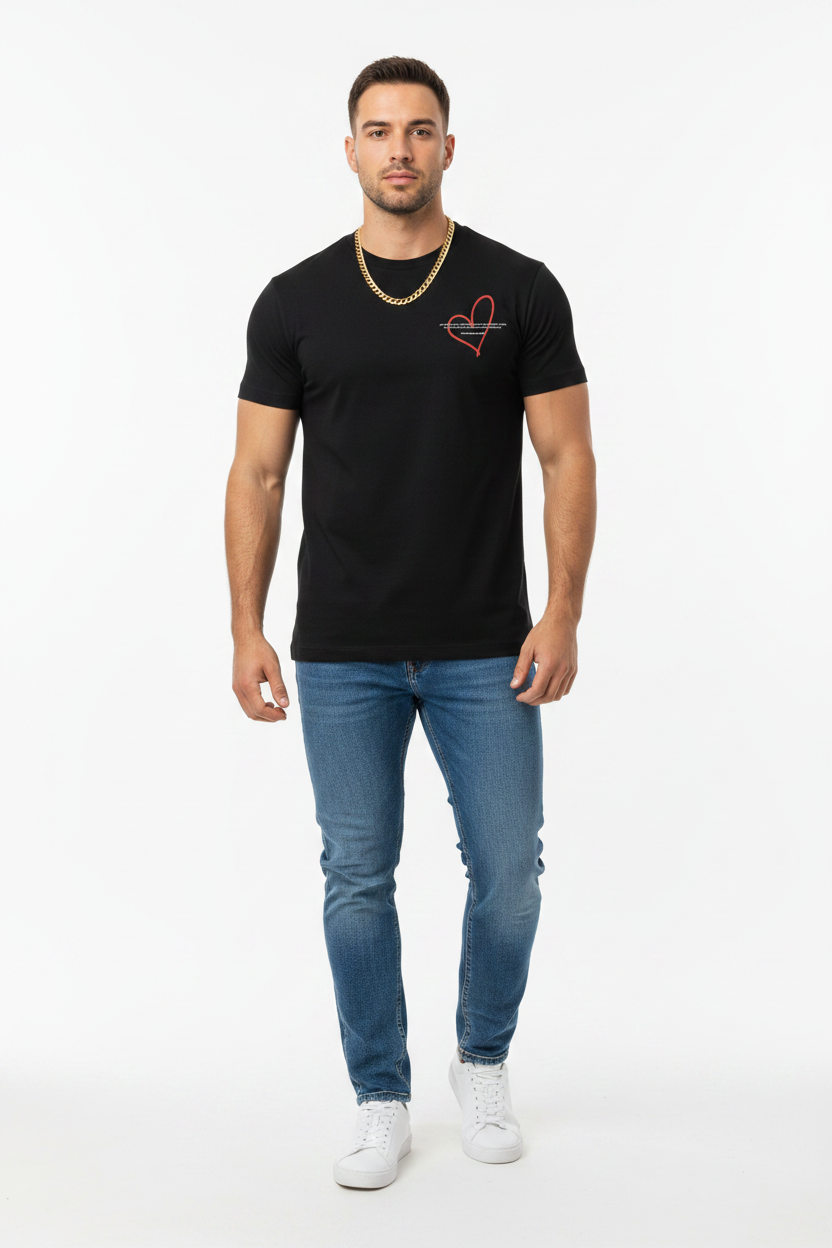 Guard Your Heart – Black – Strong Male + Chain