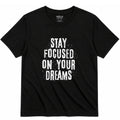 Classic Fit Stay Focused Tee – Black