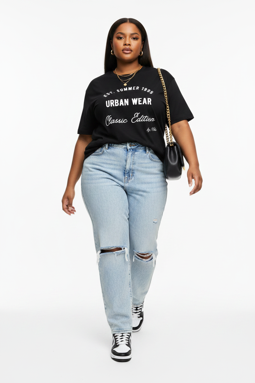 Urban Wear – Black – White Wash Denim + Different Pose